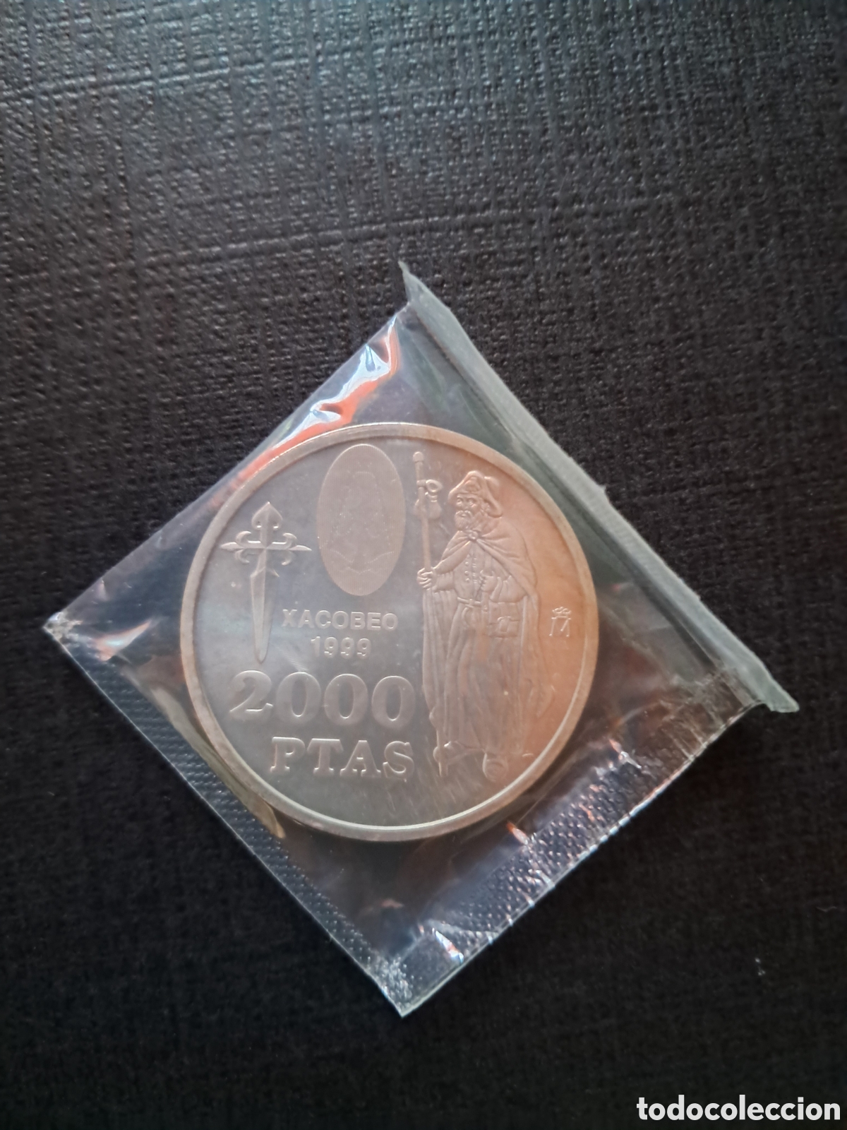 Monedas Juan Carlos I: Monedas 2.000 Pesetas / Plata / 1999 / A&ntilde;o Santo Xacobeo - Peregrino