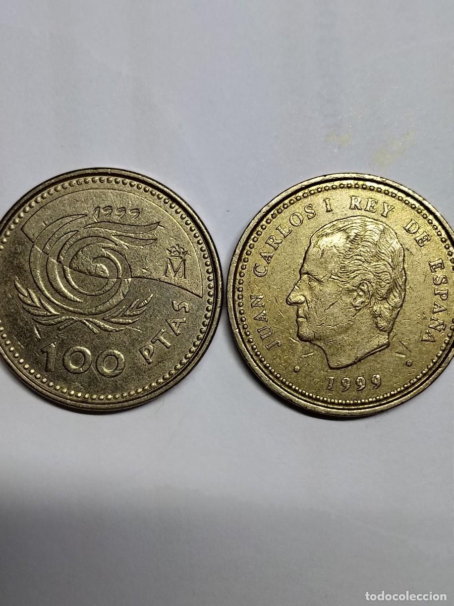 Monedas Juan Carlos I: 2 MONEDAS DE 100 PTS J CARLOS I 1999