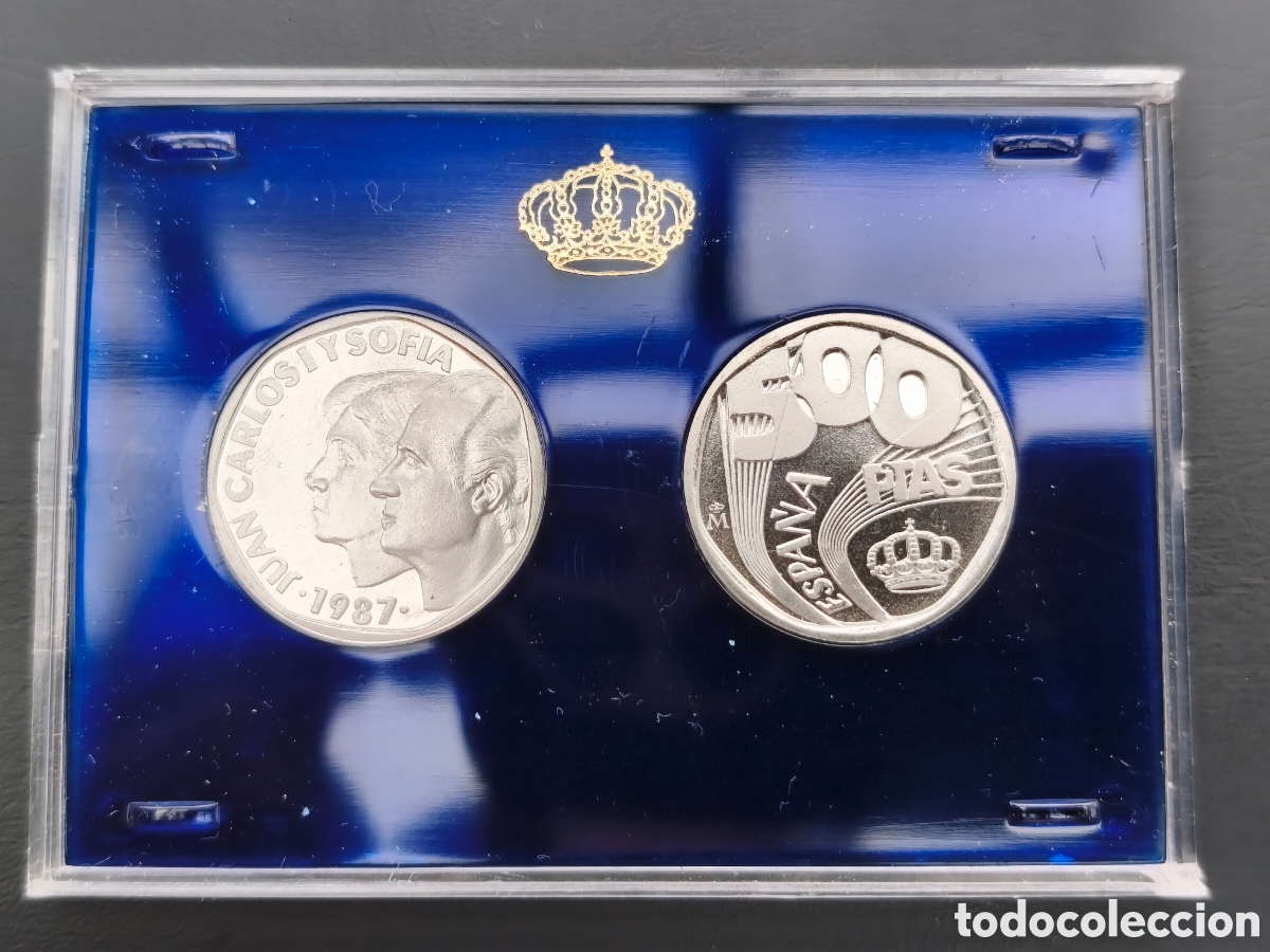 Monedas Juan Carlos I: Cartera 500 pesetas Espa&ntilde;a 1987