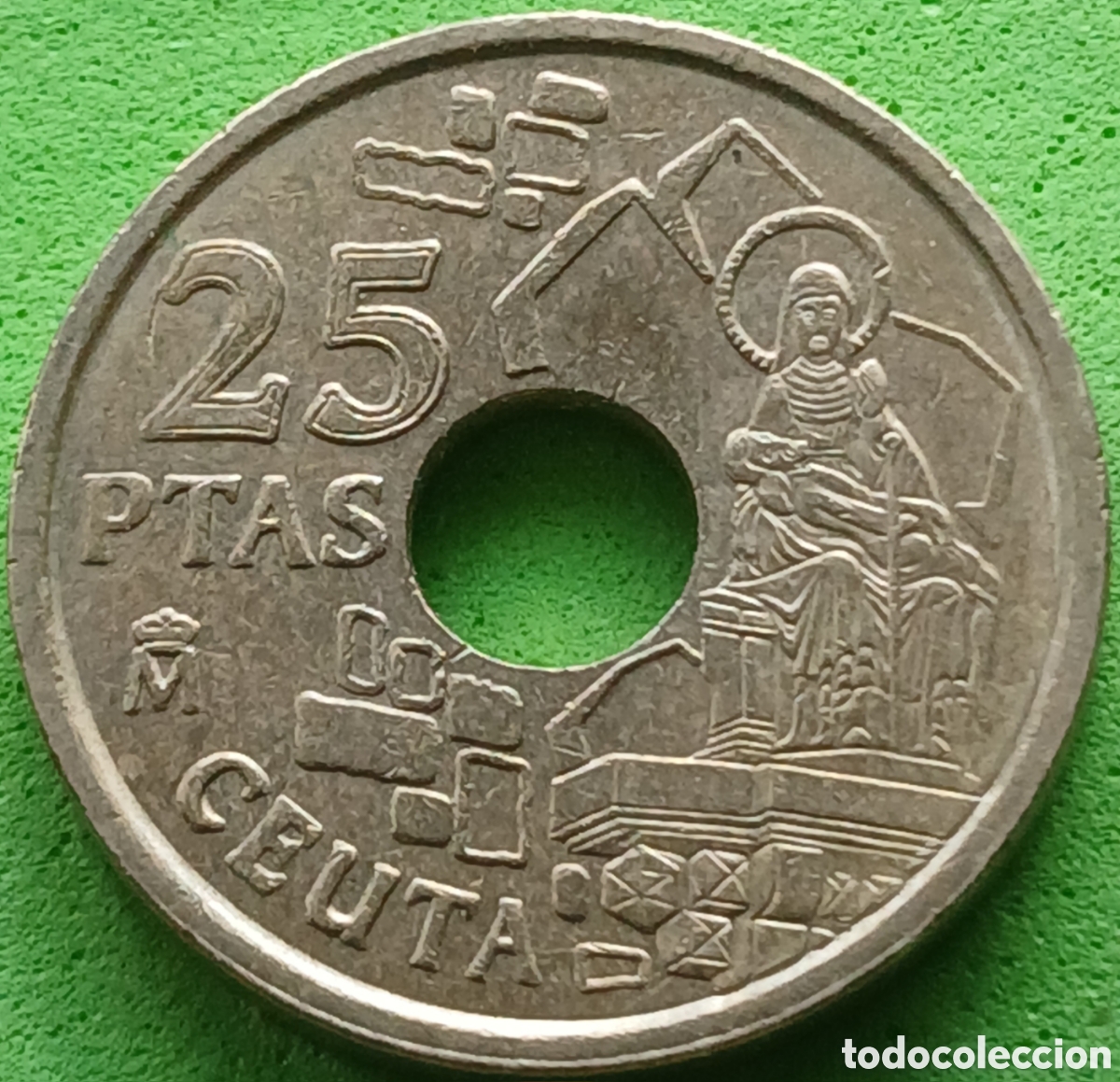 Monedas Juan Carlos I: Espa&ntilde;a 25 pesetas 1998 km#990 Ceuta
