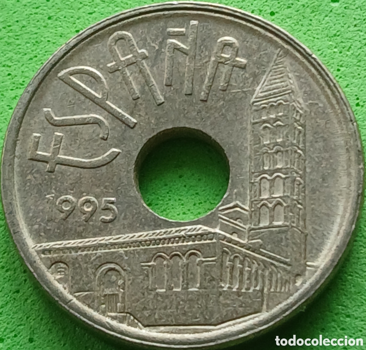 Monedas Juan Carlos I: Espa&ntilde;a 25 pesetas 1995 km#948 Castilla y Le&oacute;n