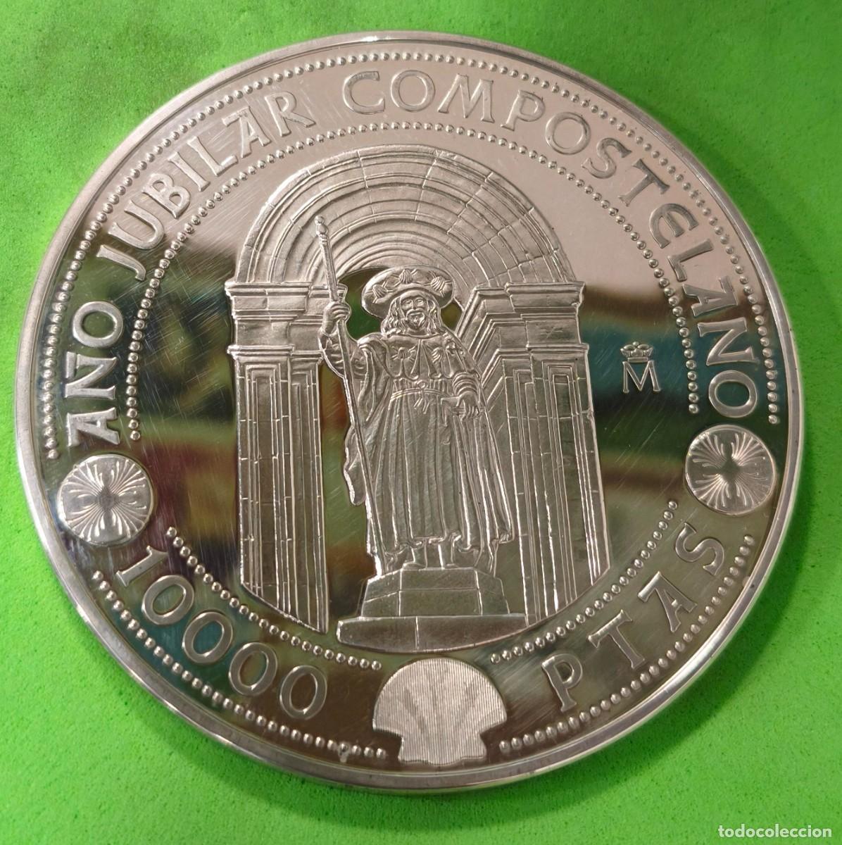 Monedas Juan Carlos I: ESPA&Ntilde;A. A&Ntilde;O 1999. 10.000 PTAS PLATA A&Ntilde;O JUBILAR COMPOSTELANO. PESO 168,75 GR