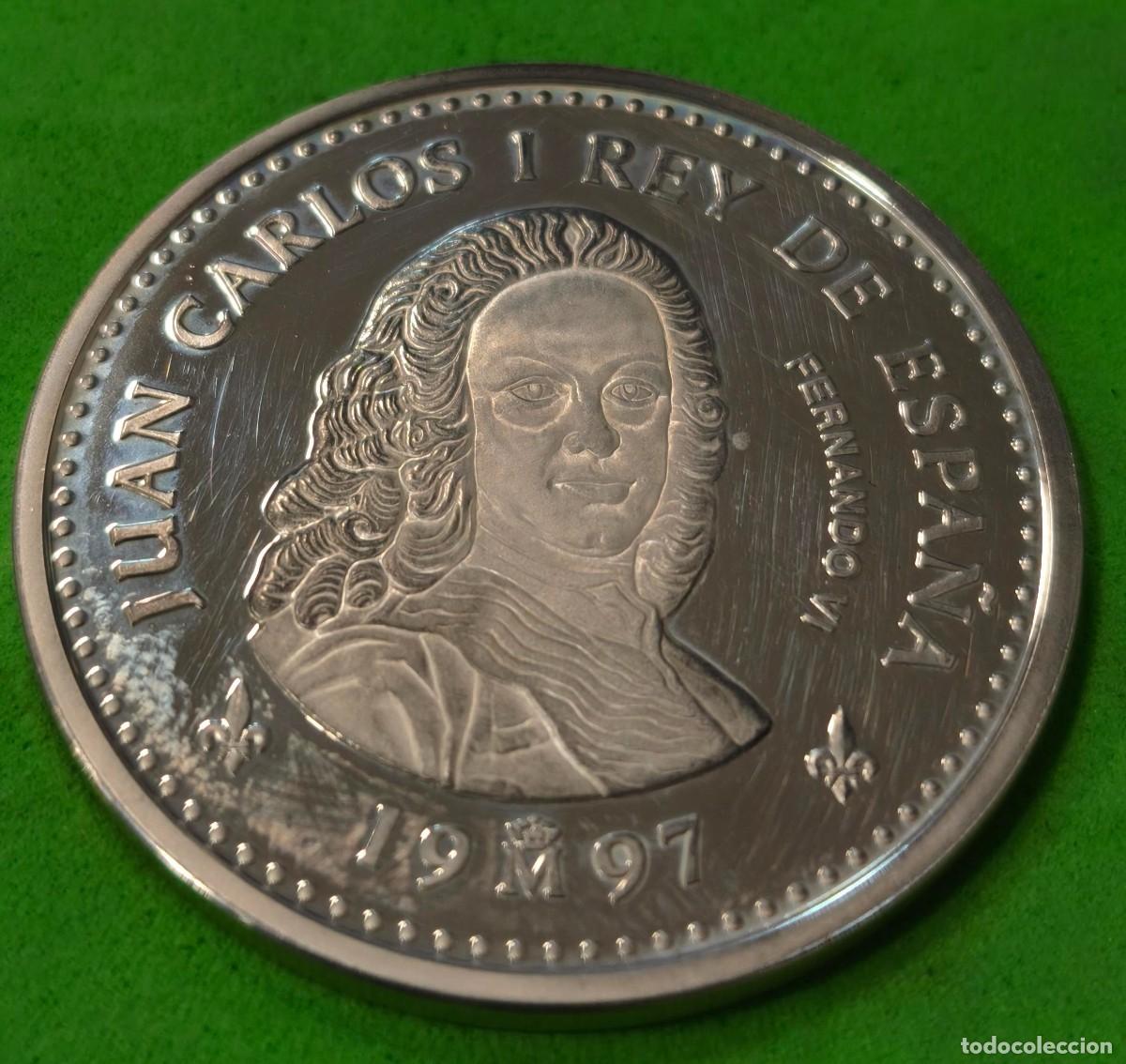 Monedas Juan Carlos I: ESPA&Ntilde;A. A&Ntilde;O 1997. 2000 PTAS PLATA (925) FERNANDO VI. PESO 27 GR