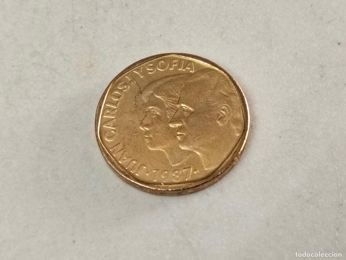 Monedas Juan Carlos I: MONEDA 500 PESETAS, A&Ntilde;O 1987, JUAN CARLOS I Y SOFIA