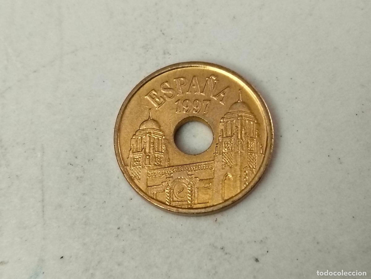 Monedas Juan Carlos I: MONEDA 25 PESETAS, A&Ntilde;O 1997, MELILLA