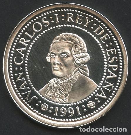 Monedas Juan Carlos I: MONEDA DE PLATA, MONEDAS QUINTO CENTENARIO, VALOR: 500 PESETAS, 1991, FDC MATE