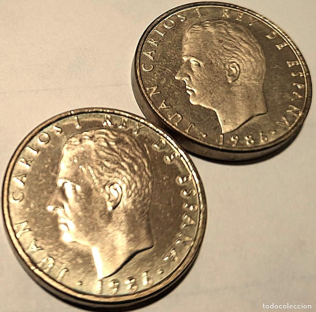 Monedas Juan Carlos I: Espa&ntilde;a, 100 Pesetas 1986 (II Sistema Monetario) Pareja. Las de las fotos.