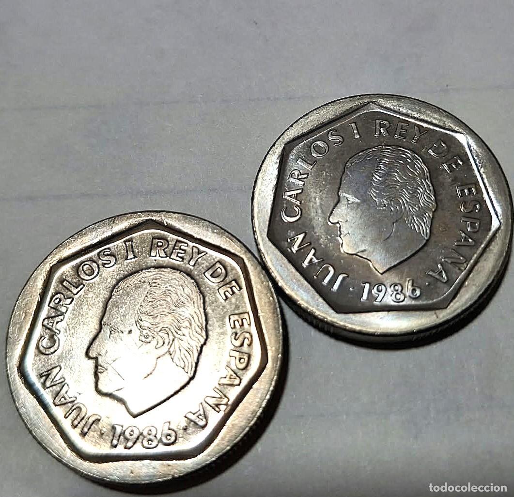 Monedas Juan Carlos I: Espa&ntilde;a, 200 Pesetas 1986, Pareja CABEZA GRANDE y PEQUE&Ntilde;A (*). Sin Circular, Las de las fotos.