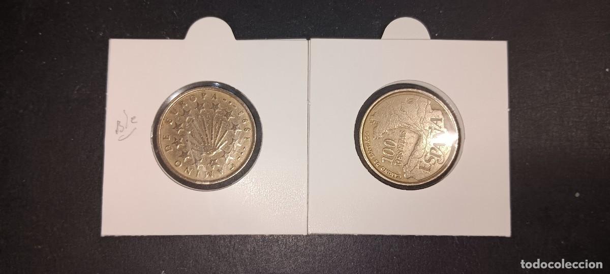 Monedas Juan Carlos I: ESPA&Ntilde;A LAS 2 MONEDAS DE 100 PESETAS 1993 BC (CAMINO DE EUROPA)