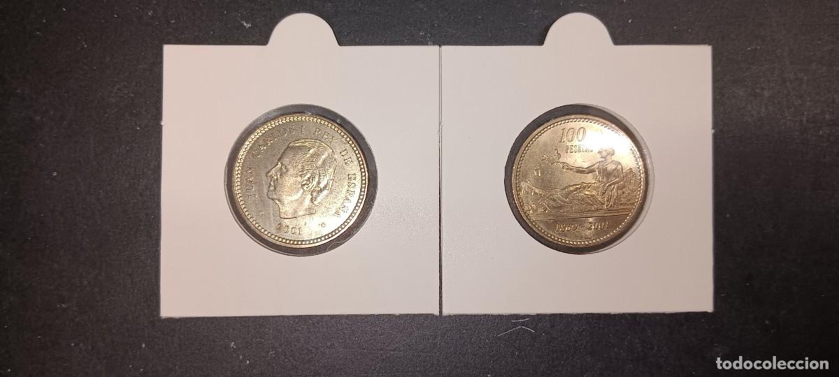 Monedas Juan Carlos I: ESPA&Ntilde;A LAS 2 MONEDAS DE 100 PESETAS 2001 S/C (JUAN CARLOS I)