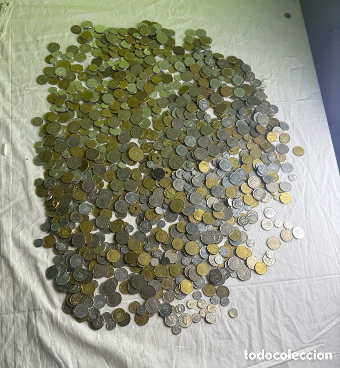 Monete Juan Carlos I: Gran lote 3,750 kg monedas espa&ntilde;olas originales - Pesetas Juan Carlos I.