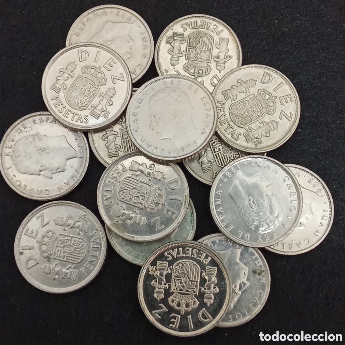 Monete Juan Carlos I: Espa&ntilde;a. Lote 15 monedas de 10 pesetas