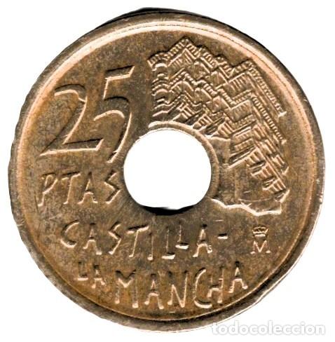 Monedas Juan Carlos I: 25 Pesetas Castilla-La Mancha 1996