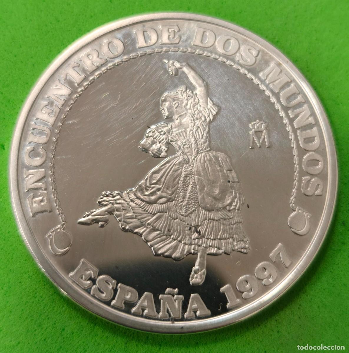 Monedas Juan Carlos I: ESPA&Ntilde;A.A&Ntilde;O 1997. 2000 PTAS PLATA &rdquo;FLAMENCO&rdquo; III SERIE IBEROAMERICANA. PESO 27 GR