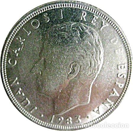 Monedas Juan Carlos I: Espa&ntilde;a, ERROR: 5 pesetas 1983 Acu&ntilde;aci&oacute;n defectuosa. Ver descripci&oacute;n y fotos.