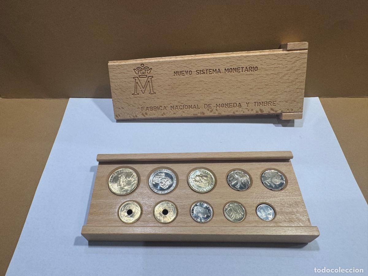 Monedas Juan Carlos I: ESTUCHE COMPLETO CON MONEDAS NUEVO SISTEMA MONETARIO FNMT -SIN CIRCULAR (G)