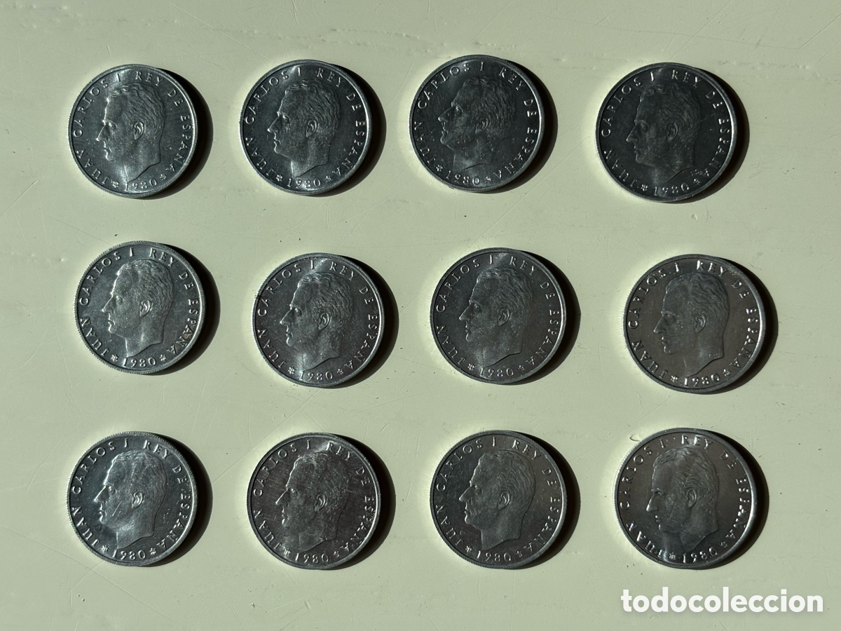 Monete Juan Carlos I: Lote 12 monedas 50 c&eacute;ntimos 1980 Mundial Espa&ntilde;a