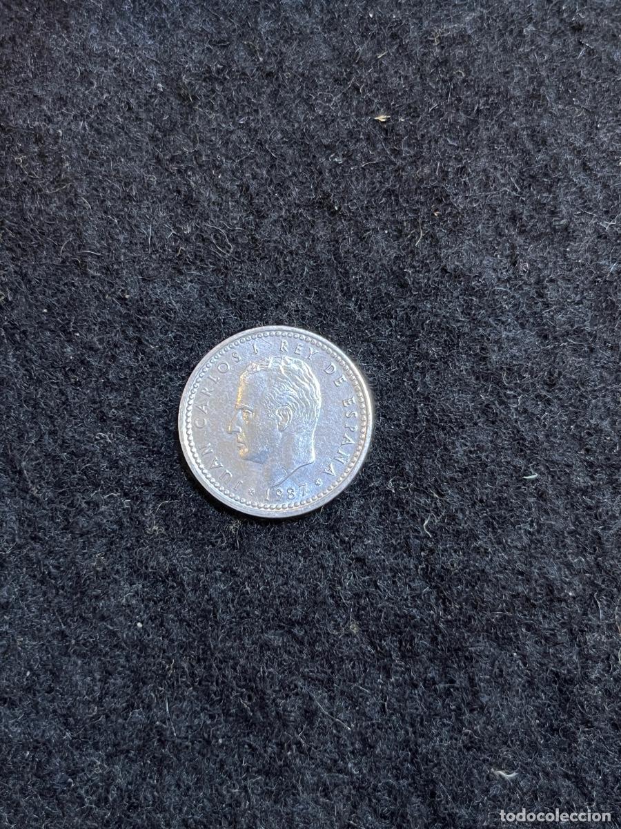 Monete Juan Carlos I: Moneda 1 Peseta Espa&ntilde;a 1987 Juan Carlos I Rey de Espa&ntilde;a aluminio numism&aacute;tica espa&ntilde;ola colecci&oacute;n pese
