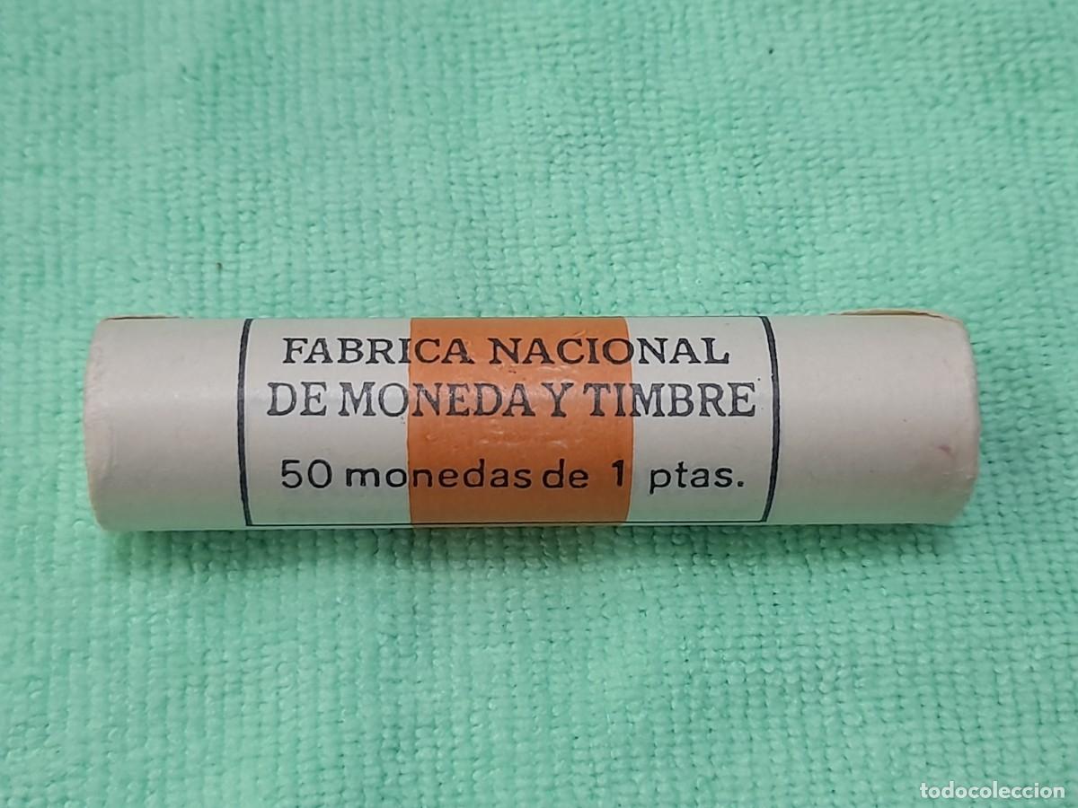 Monedas Juan Carlos I: Cartucho con 50 monedas de 1 Peseta 1987