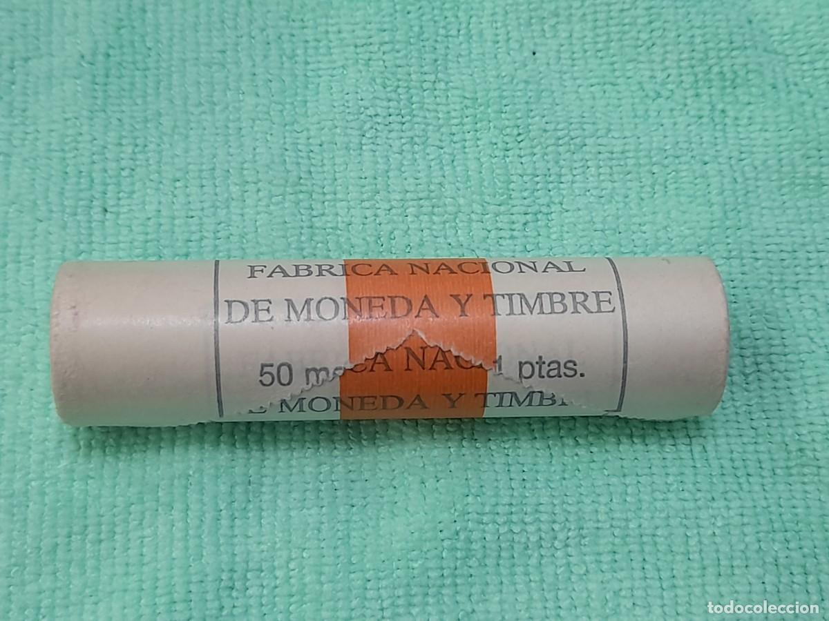Monedas Juan Carlos I: Cartucho con 50 monedas de 1 Peseta 1988