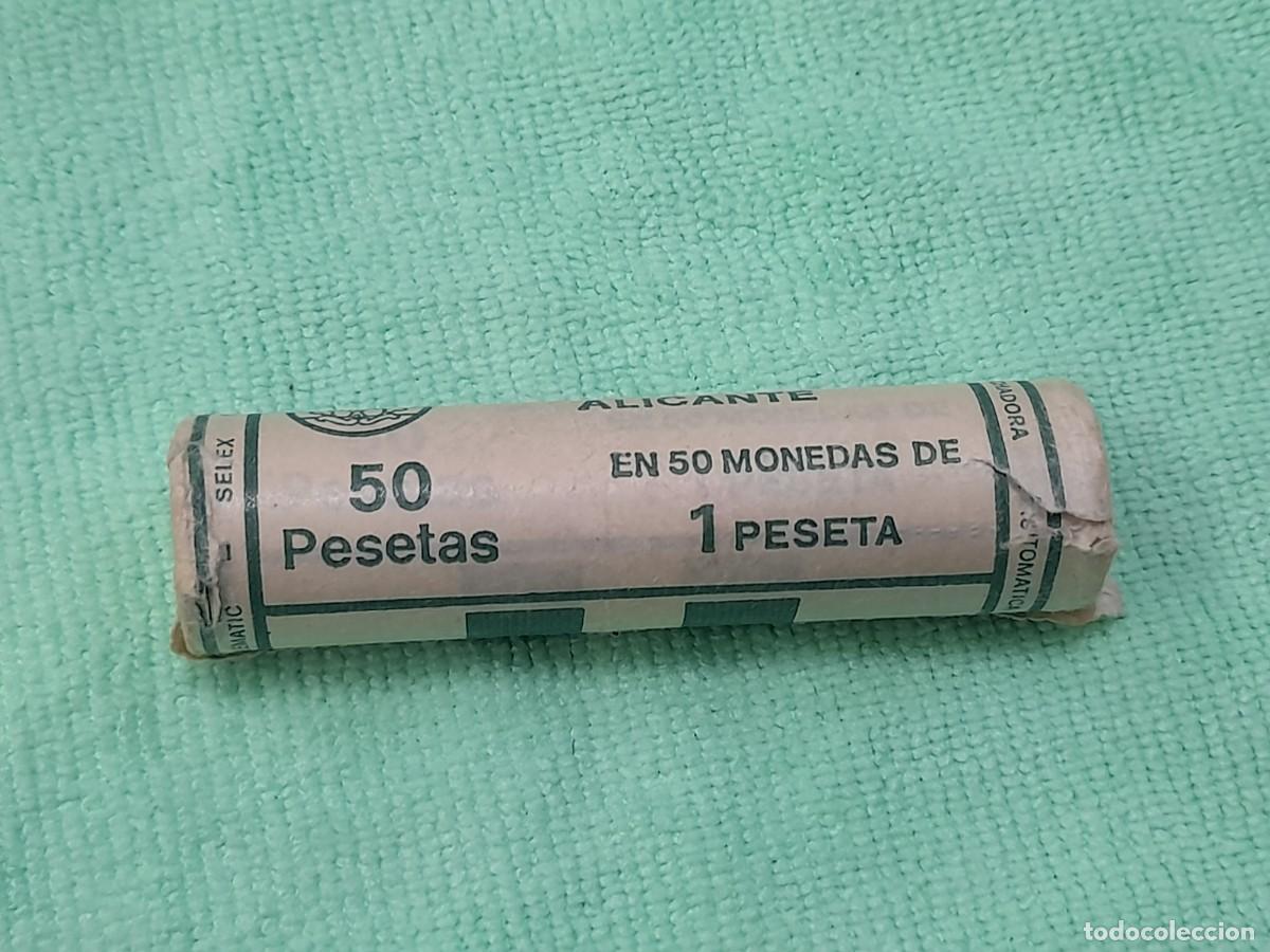 Monedas Juan Carlos I: Cartucho con 50 monedas de 1 Peseta 1980*81