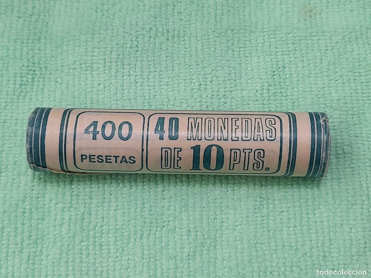 Monedas Juan Carlos I: Cartucho con 40 monedas de 10 Pesetas 1983