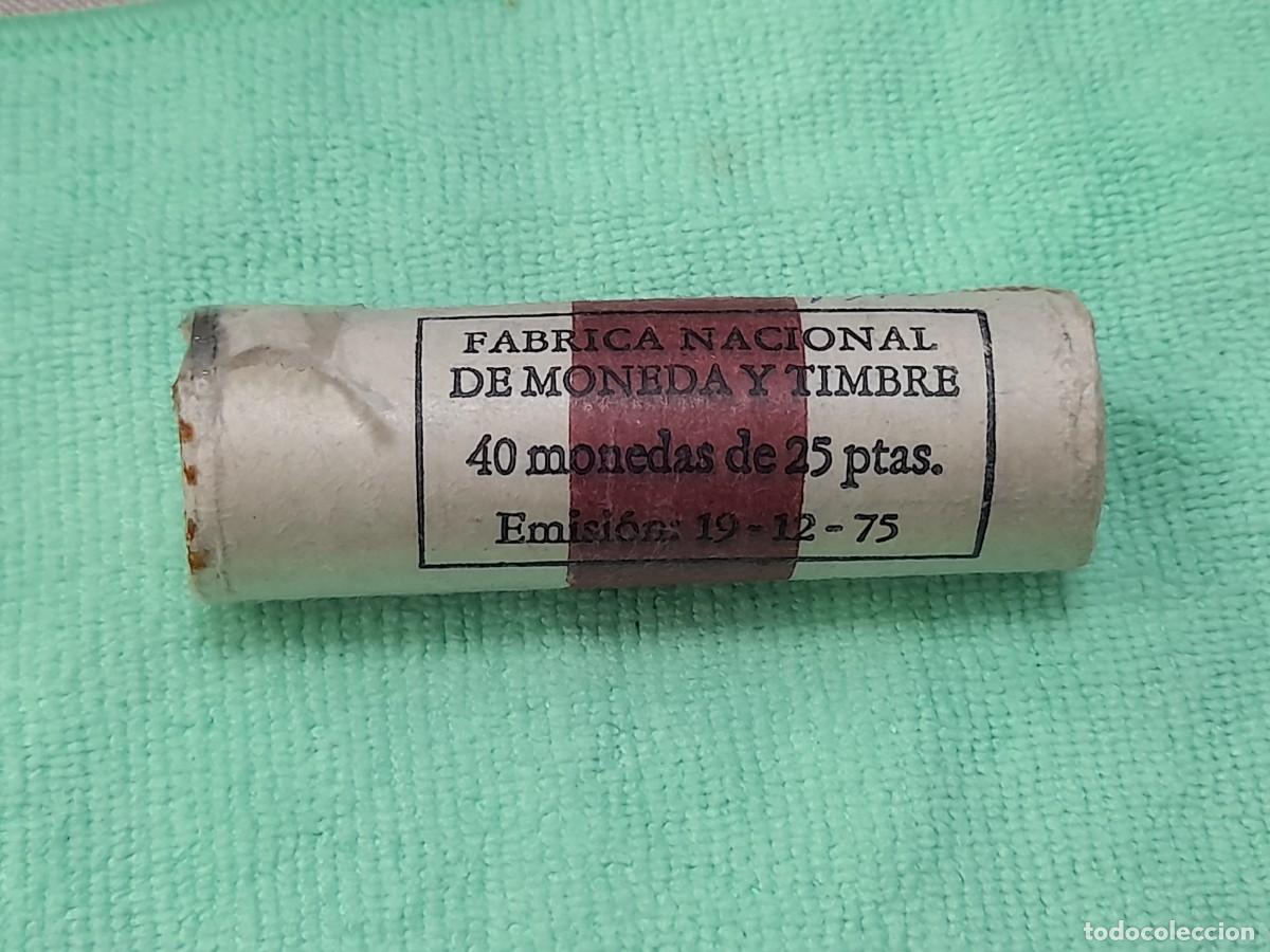 Monedas Juan Carlos I: Cartucho con 40 monedas de 25 Pesetas 1975*76