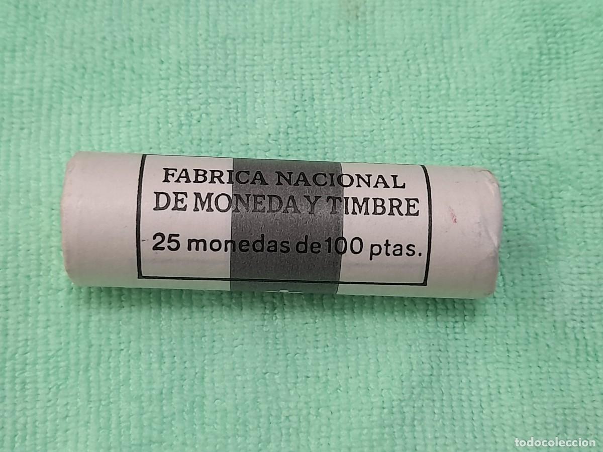 Monedas Juan Carlos I: Cartucho con 25 monedas de 100 Pesetas 1996