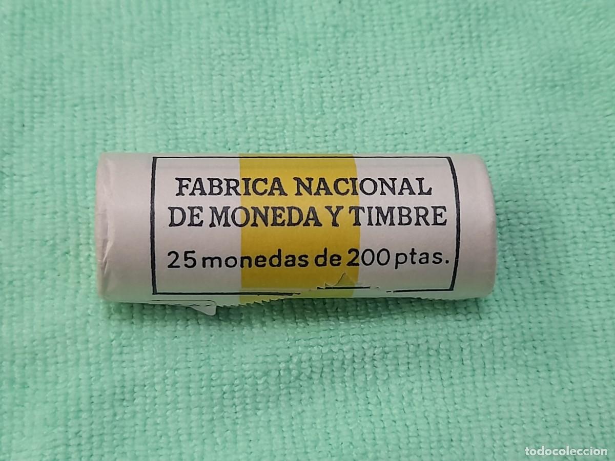 Monedas Juan Carlos I: Cartucho con 25 monedas de 200 Pesetas 1996