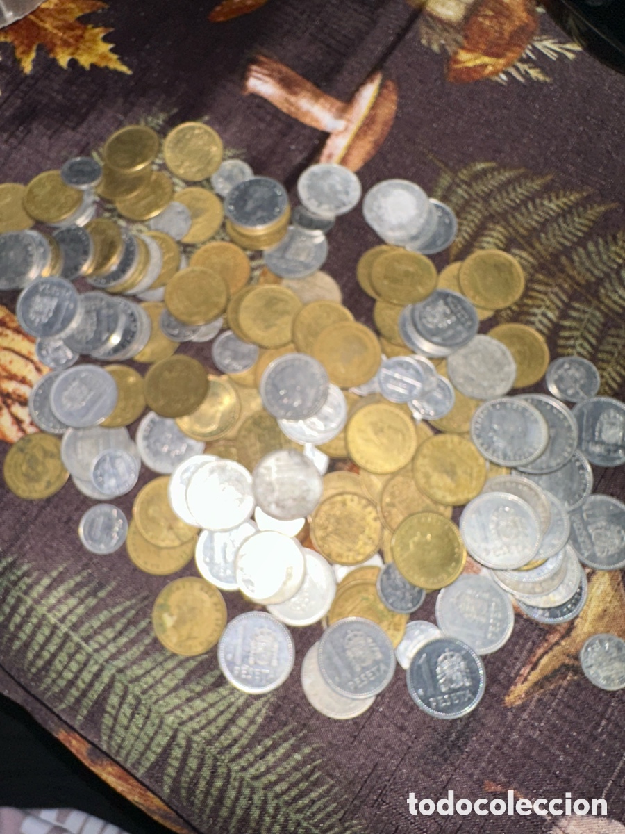 Monedas Juan Carlos I: Lote +120 monedas antiguas 1 peseta Juan carlos I y Franco