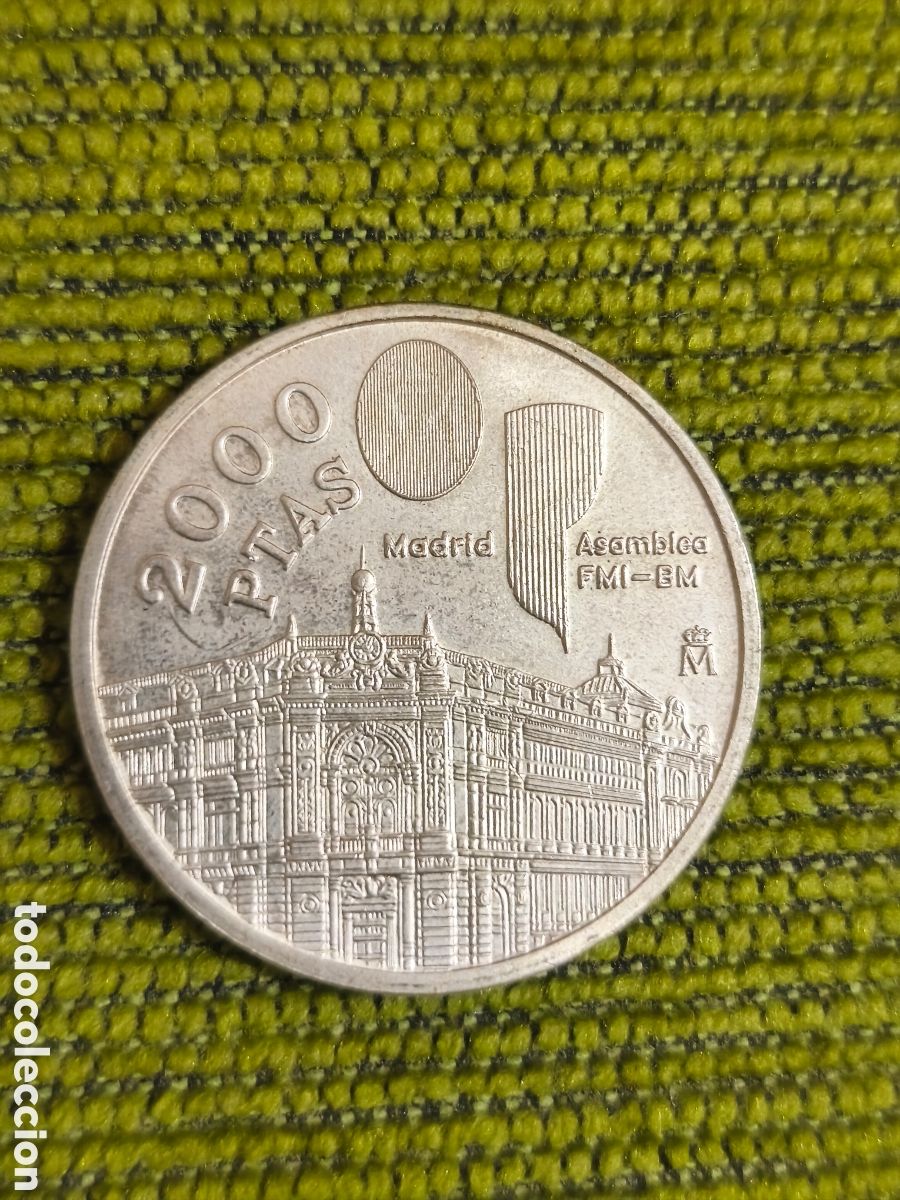 Monedas Juan Carlos I: MONEDA DE PLATA DE 2000 PESETAS 1994. ASAMBLEA FMI - BM