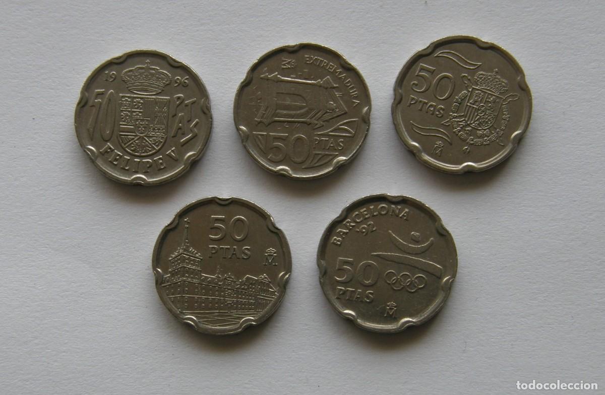 Monedas Juan Carlos I: LOTE 5 MONEDAS DE 50 PESETAS JUAN CARLOS I
