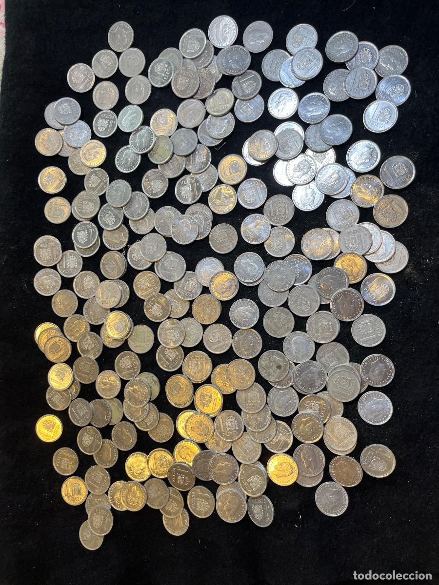 M&uuml;nzen unter Juan Carlos I: Lote de monedas de 1 Peseta Juan Carlos I Espa&ntilde;a a&ntilde;os 1975-1982 aproximadamente gran conjunto para c