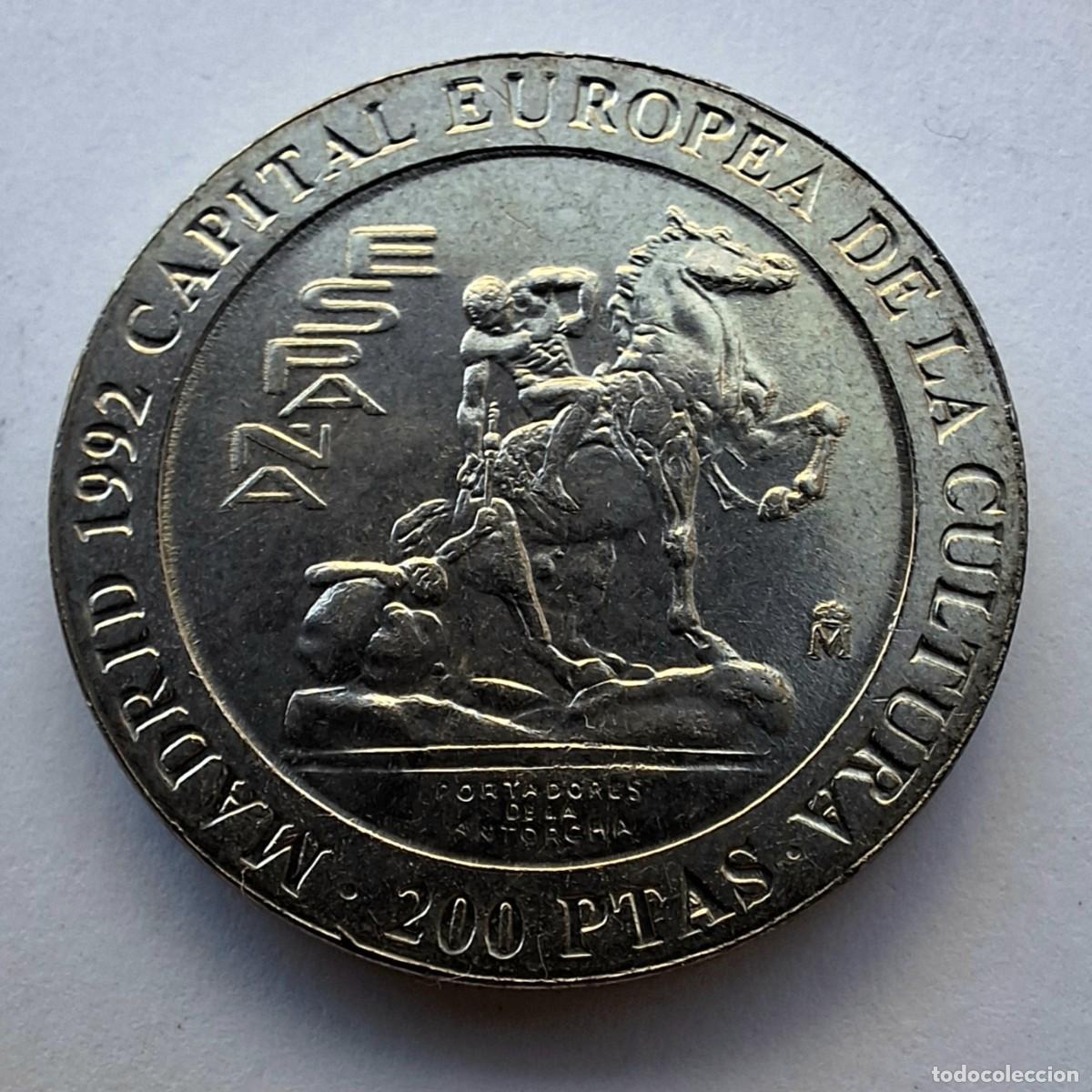 Monete Juan Carlos I: MONEDA 200 PESETAS 1992 PORTADOR ANTORCHA SC UNC SIN CIRCULAR