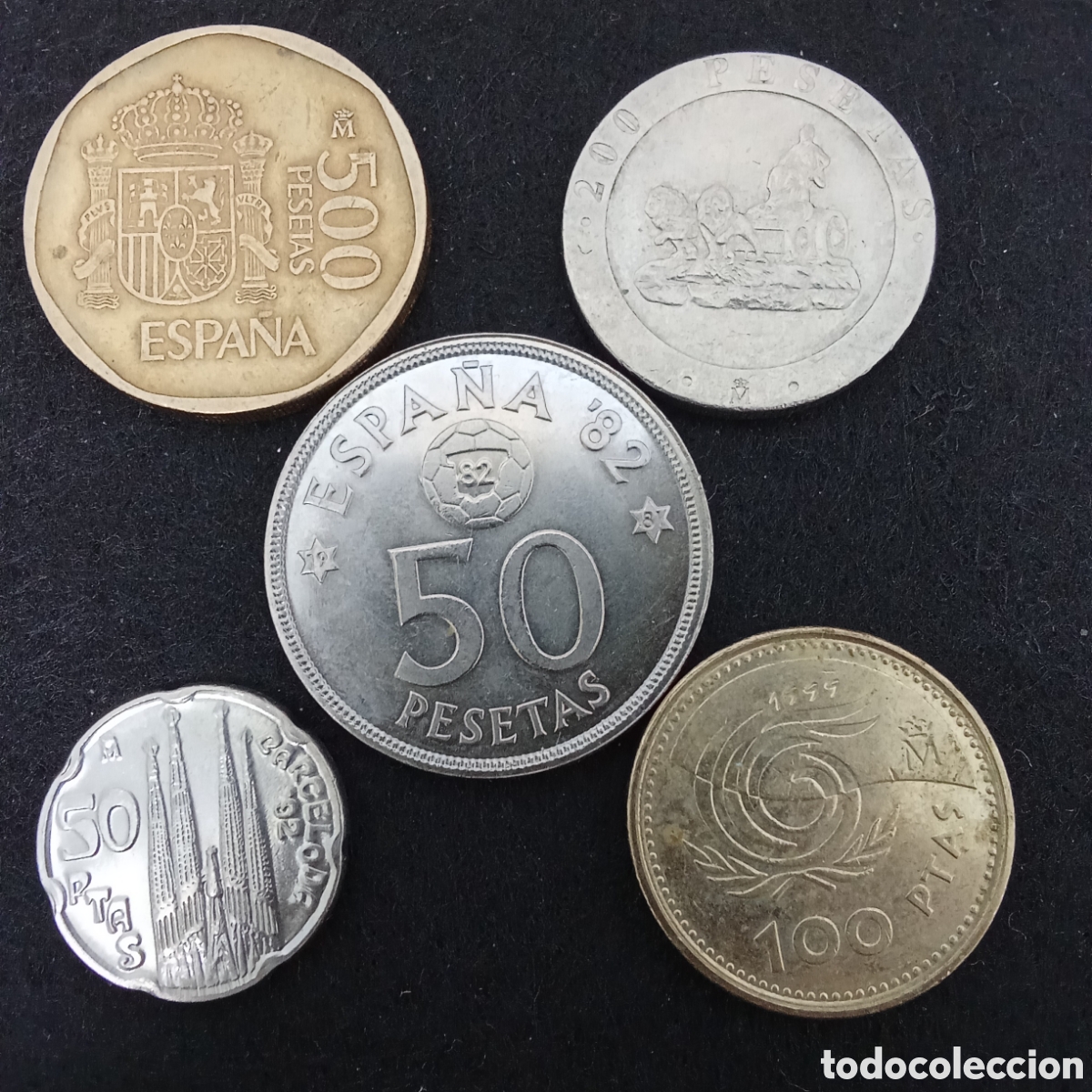 Monedas Juan Carlos I: Espa&ntilde;a 5 monedas distintas