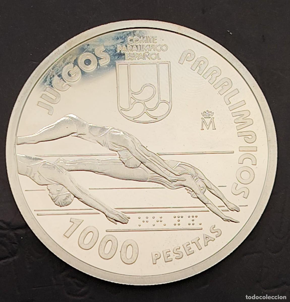 Monedas Juan Carlos I: ESPA&Ntilde;A A&Ntilde;O 1966 , 1000 PTAS PLATA &rdquo; JUEGOS PARALIMPICOS &rdquo;