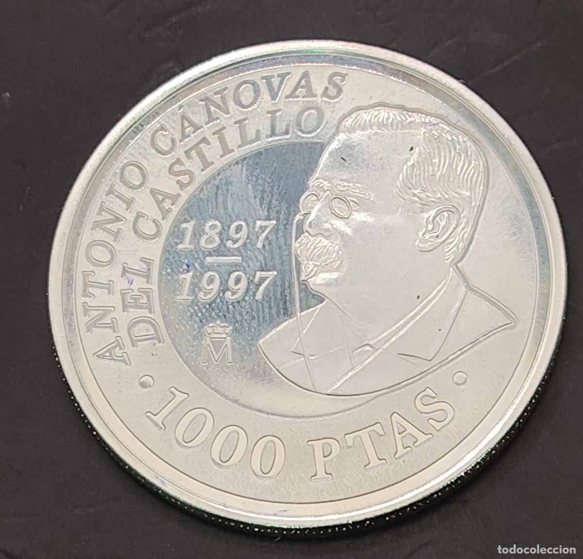 Monedas Juan Carlos I: ESPA&Ntilde;A A&Ntilde;O 1997 , 100 PTAS PLATA (925) &rdquo; ANTONIO CANOVAS DEL CASTILLO &rdquo;