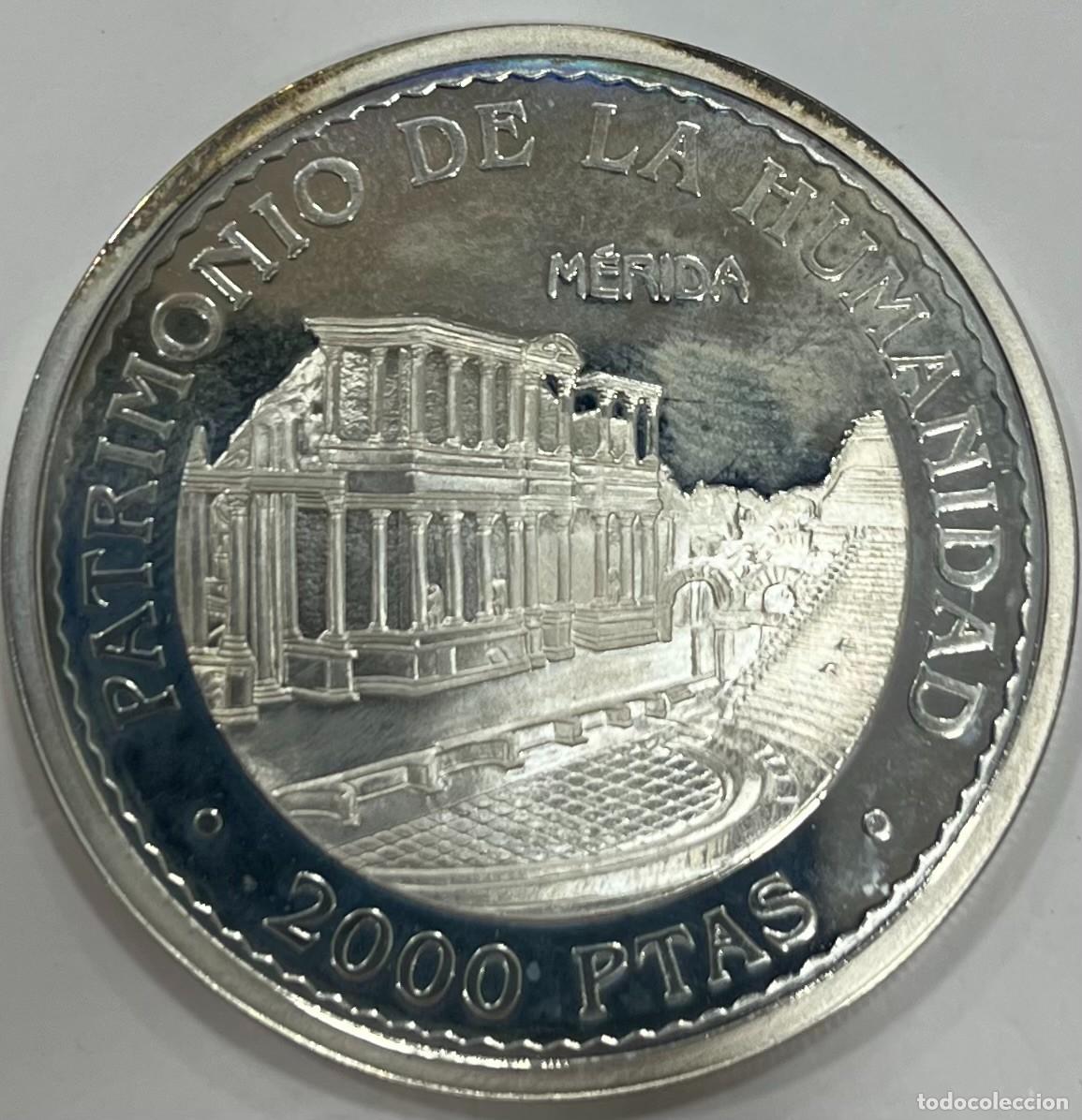 Monedas Juan Carlos I: ESPA&Ntilde;A , A&Ntilde;O 1996 , 2000 PTAS PLATA (925) , PESO 27 GR