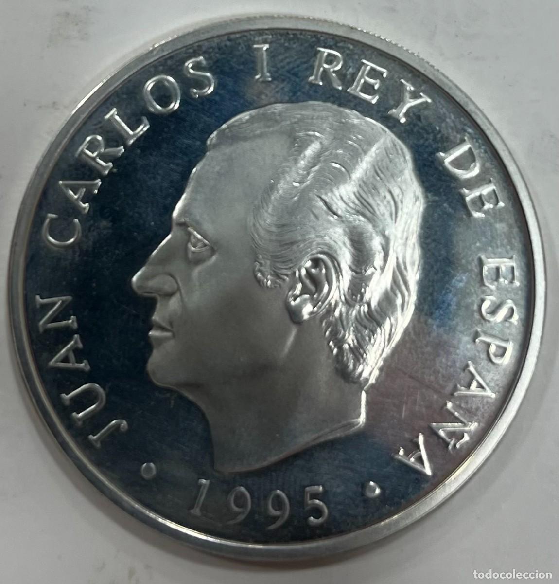 Monedas Juan Carlos I: ESPA&Ntilde;A , A&Ntilde;O 1995 , 2000 PTAS PLATA (925) , PESO 27GR