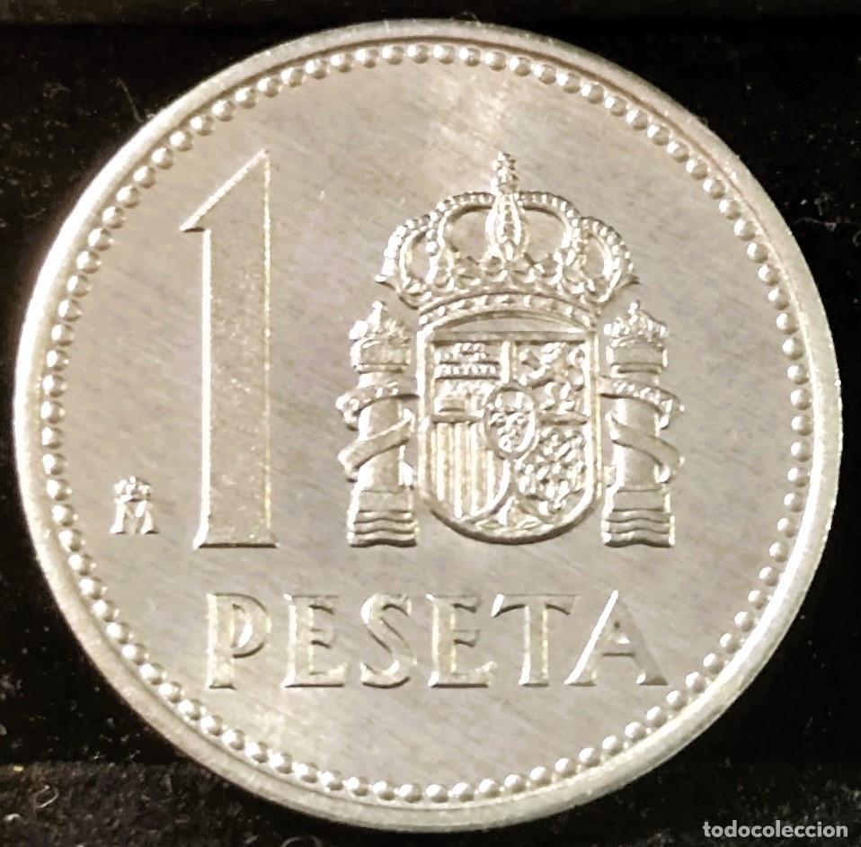 Moedas Juan Carlos I: Espa&ntilde;a 1 Peseta 1985 M Coronada , UNC Lote 2555