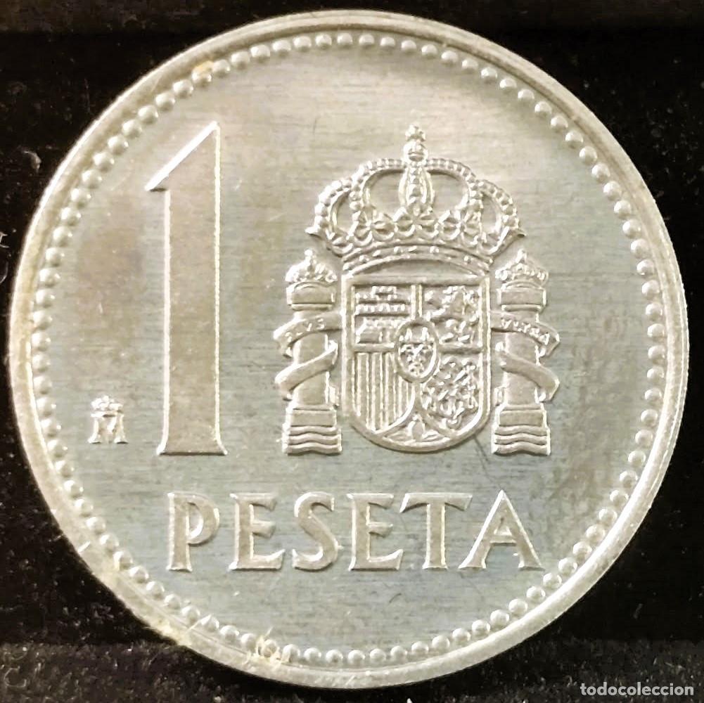 M&uuml;nzen unter Juan Carlos I: Espa&ntilde;a 1 Peseta 1986 M Coronada , UNC Lote 2557