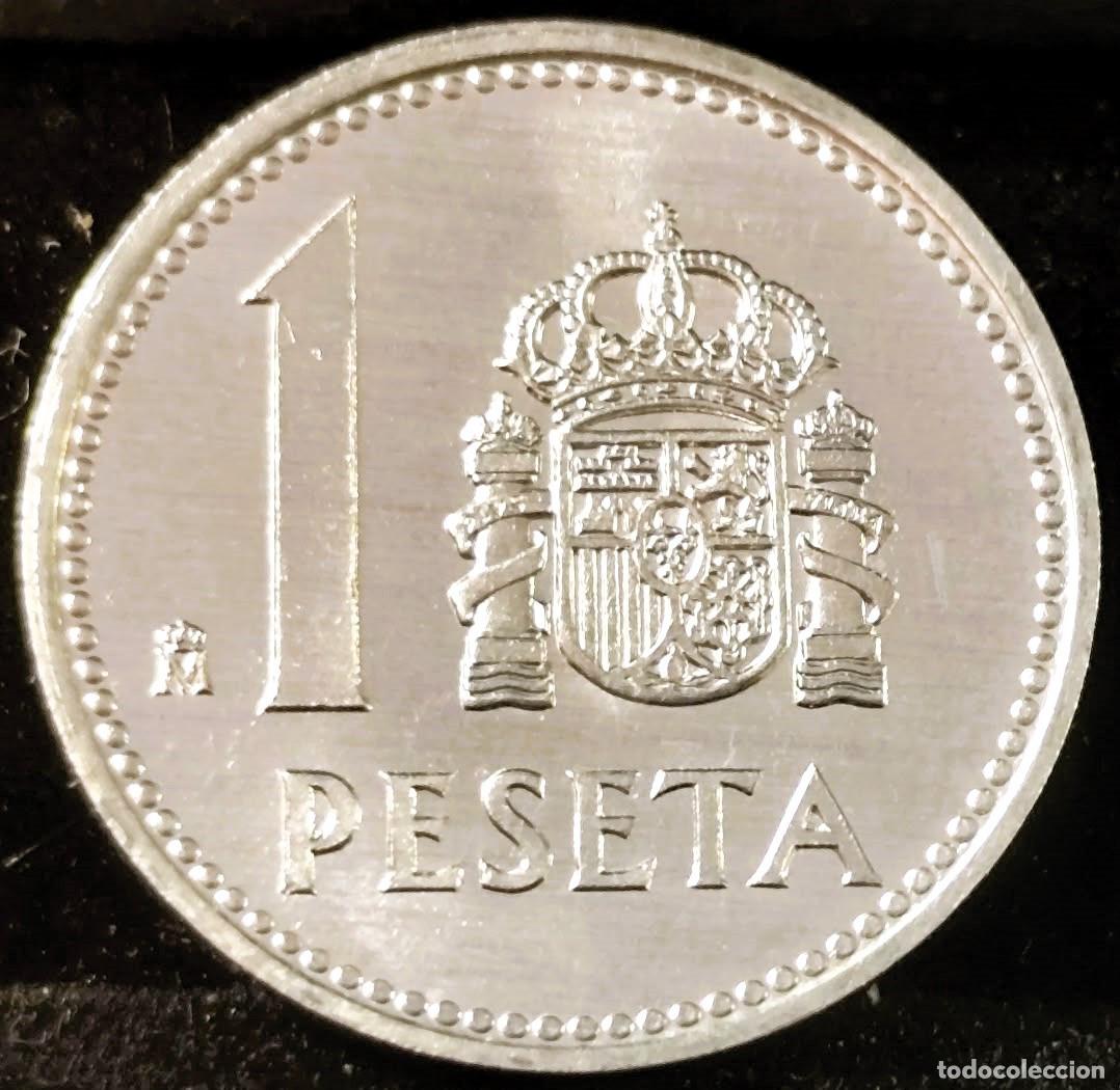 Monedas Juan Carlos I: Espa&ntilde;a 1 Peseta 1987 M Coronada , UNC Lote 2559