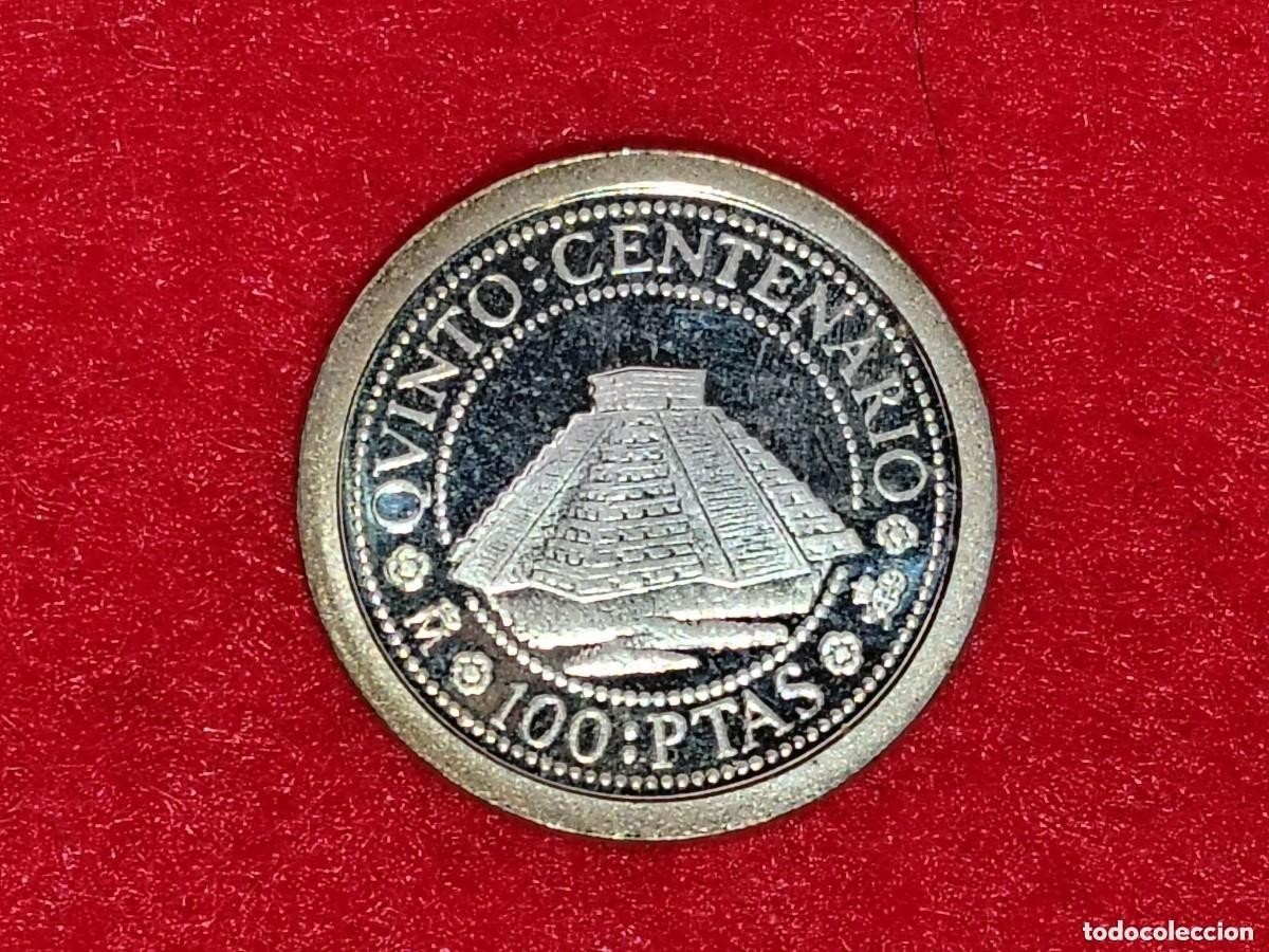 Monete Juan Carlos I: Espa&ntilde;a 100 pesetas 1989 plata, Quinto Centenario, Juan Carlos l