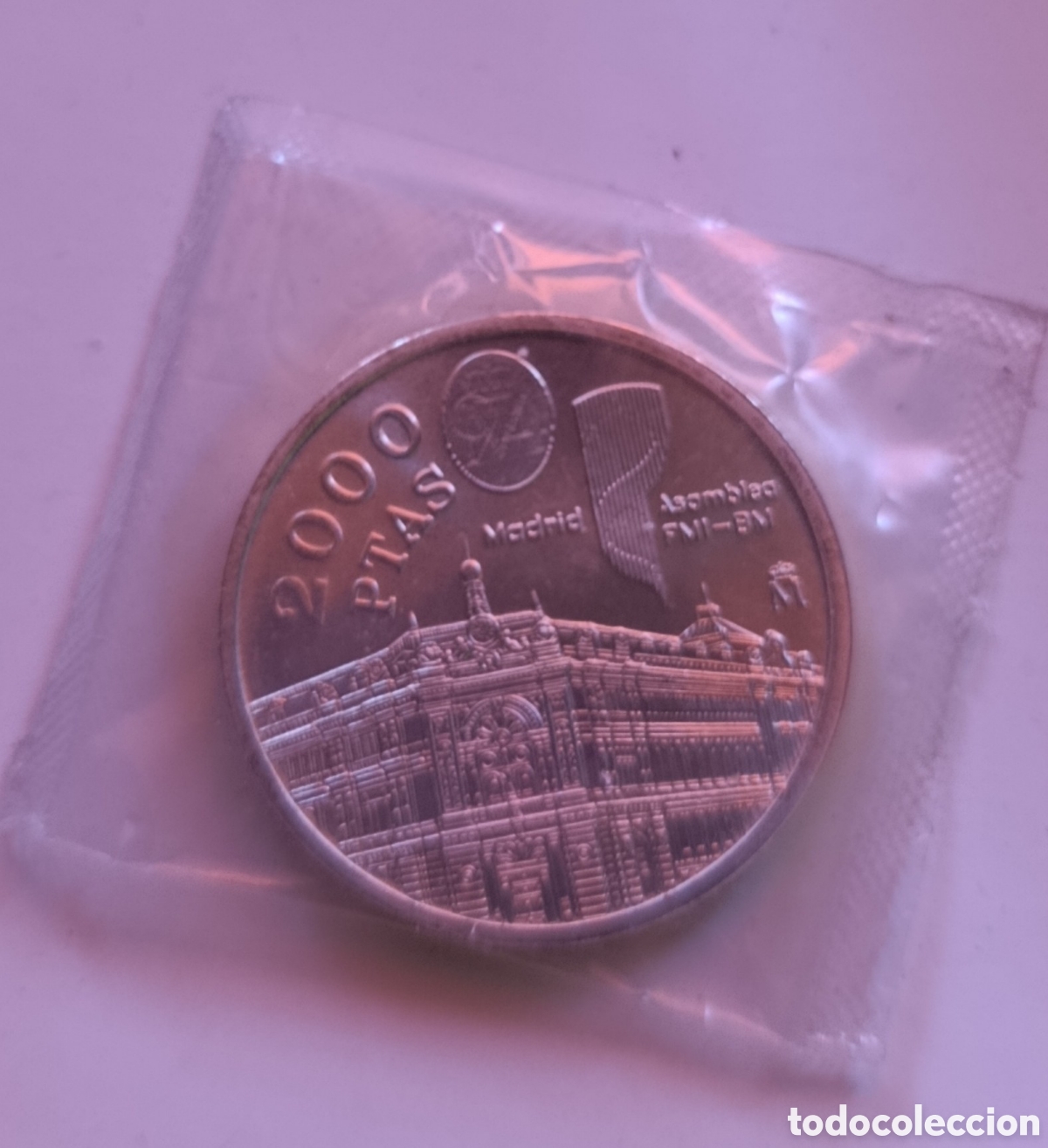 Moedas Juan Carlos I: MONEDA - ESPA&Ntilde;A 1994 - REUNI&Oacute;N FMI MADRID - 2000 PESETAS Plata 925