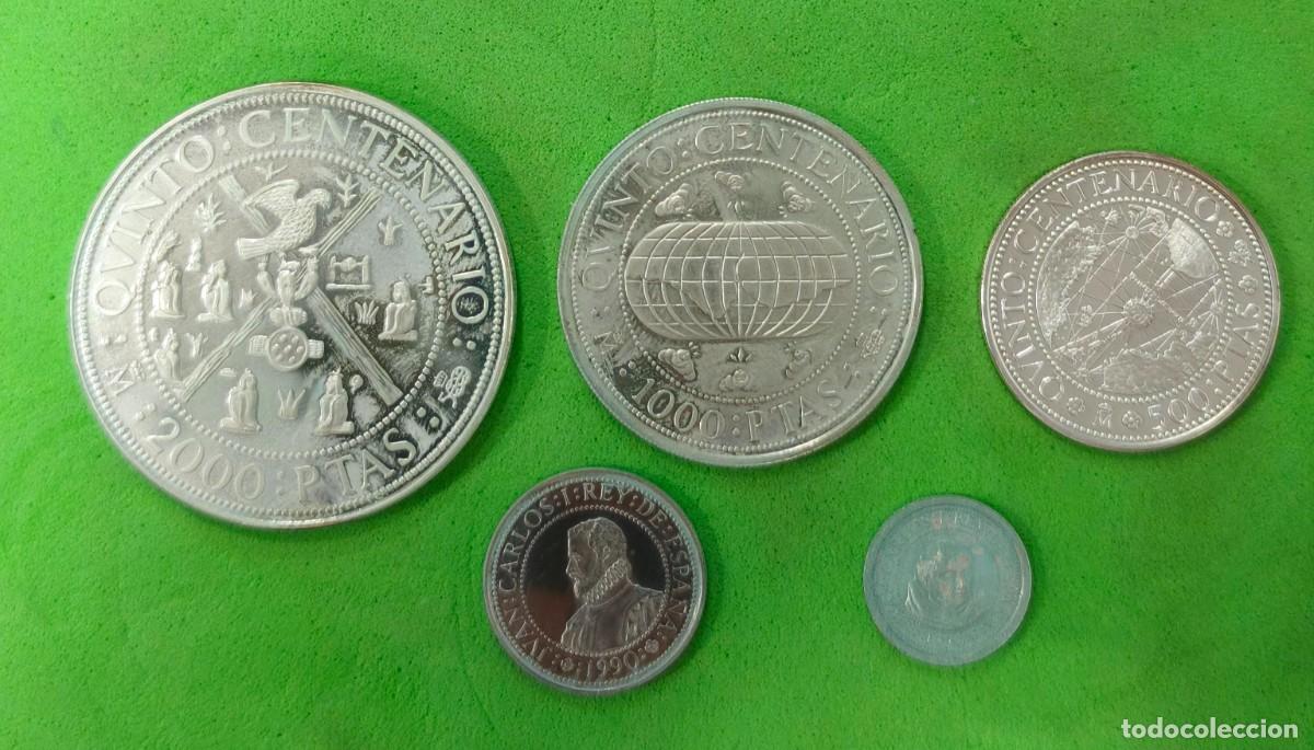 Monedas Juan Carlos I: ESPA&Ntilde;A. A&Ntilde;O 1990. V CENTENARIO DESCUBRIMIENTO AMERICA. SERIE DE 5 MONEDAS.
