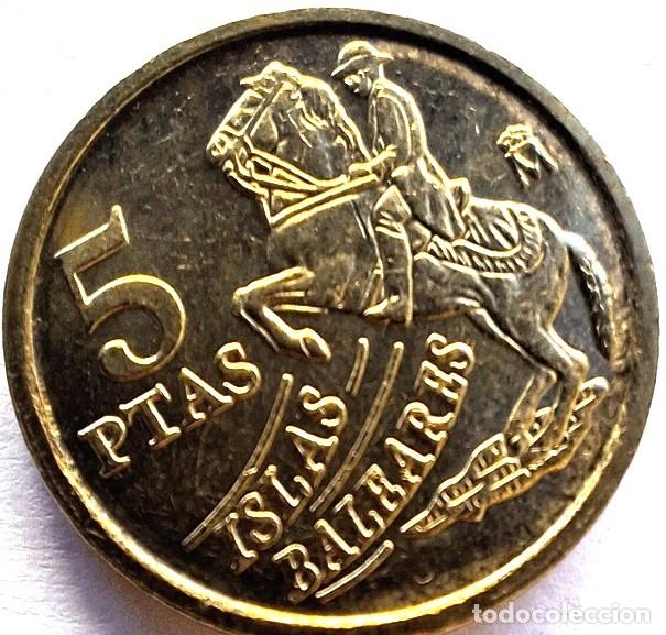 Monedas Juan Carlos I: Espa&ntilde;a, 5 Pesetas 1997 &rdquo;Islas Baleares&rdquo; SIN CIRCULAR (procedente de bolsa original).