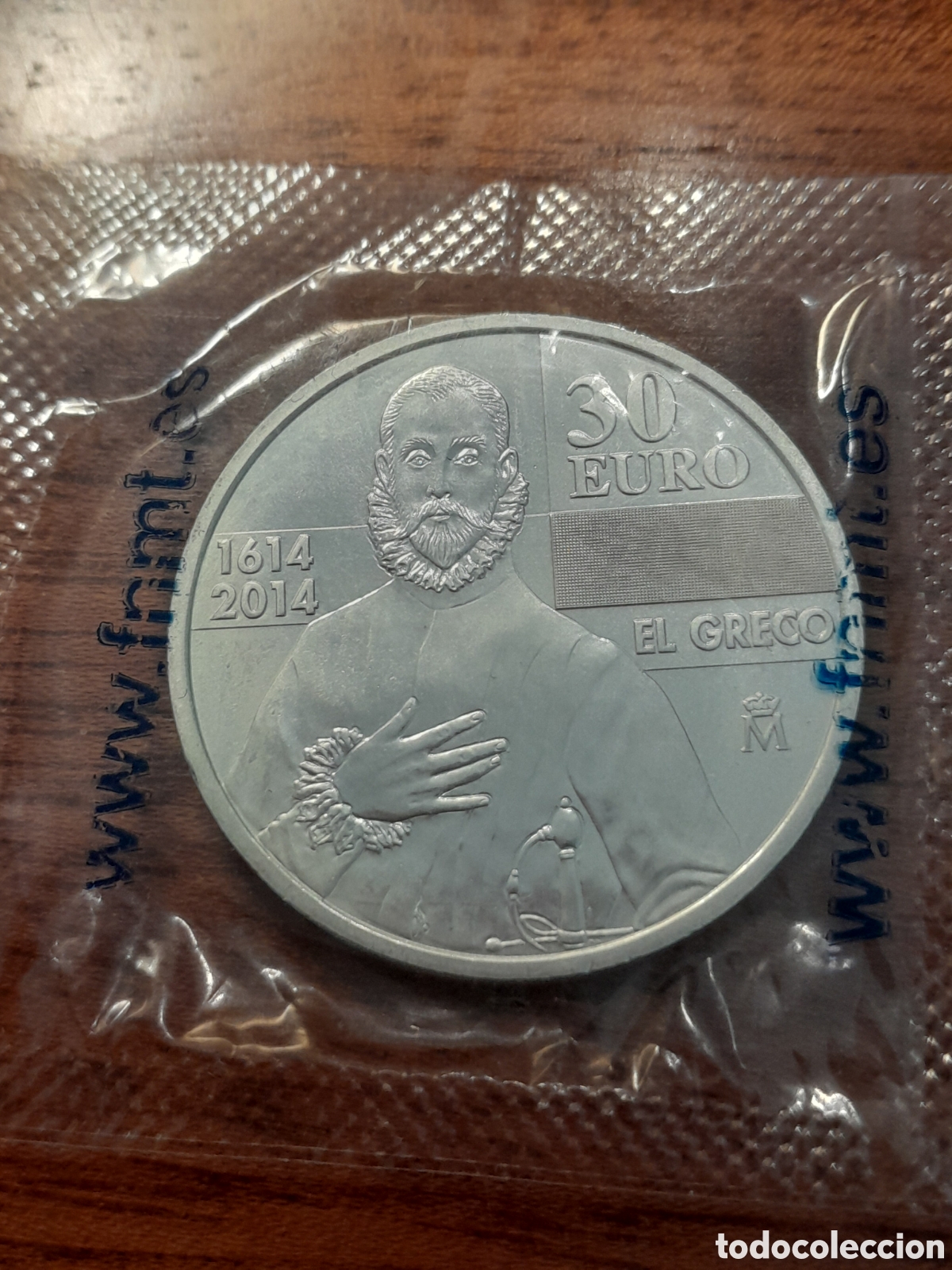 Monedas Juan Carlos I: Espa&ntilde;a, 30 euros 2014, el greco, moneda plata