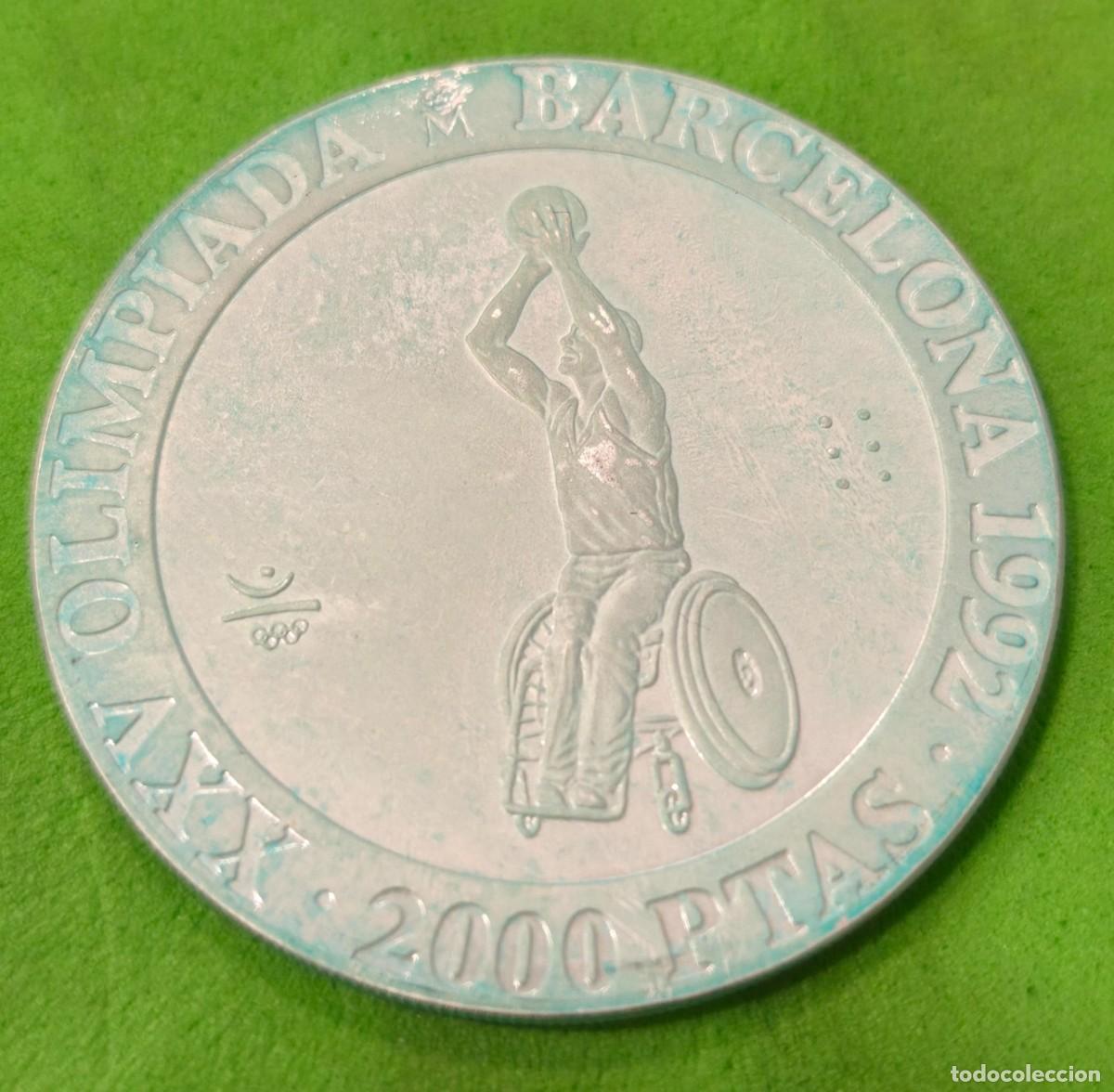 Monedas Juan Carlos I: ESPA&Ntilde;A. A&Ntilde;O 1992. 2000 PTAS PLATA (925) OLIMOIADAS 92 &rdquo;PARAOLIMPICOS&rdquo;. PESO 27 GR
