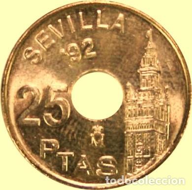 Monedas Juan Carlos I: Espa&ntilde;a, 25 Pesetas 1992 &rdquo;Juan Carlos I./ Giralda&rdquo; SIN CIRCULAR (procedente de bolsa original).