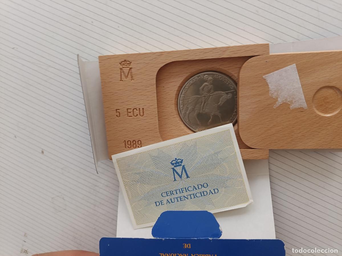 Monedas Juan Carlos I: 5 Ecu de plata de 1989. Onza